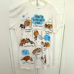 Vintage How To Sleep With A Dog nightshirt, OS, one size